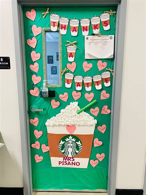 Teacher Starbucks Themed Classroom Door Teacher Appreciation Door