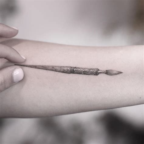 Paint Brush Tattoo Design