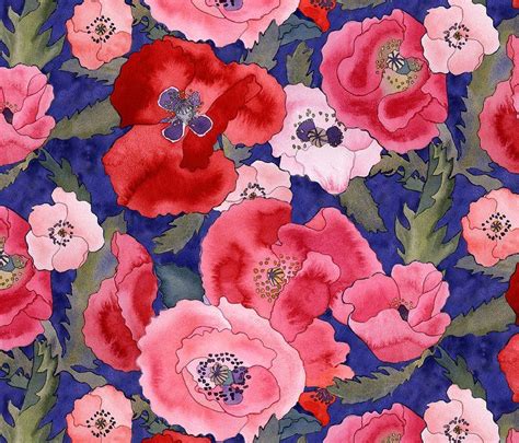 Fabric Shop For Fabric By Independent Designers Spoonflower Poppy