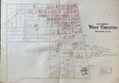 West Chester Pennsylvania Map Original 1883 Chester County - Etsy ...