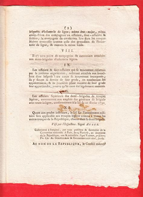 DÉCRET DE LA CONVENTION NATIONALE Du 9e jour de Pluviose an second de