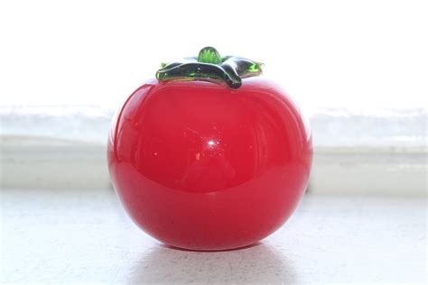 Vintage Murano Glass Tomato Fruit Vegetable Handblown