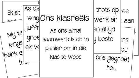 Ons Klasreëls Teacha