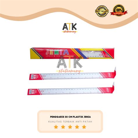 Jual Penggaris Plastik Cm Jenia Garisan Ruler Mistar Pcs Atk