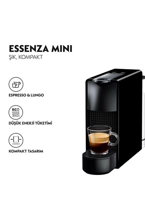 Nespresso Essenza Mini Black C30 Kapsül Kahve Makinesi