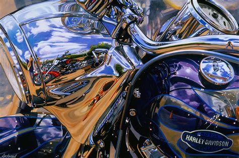 Motorcycle Art Prints Harley Davidson Original Art