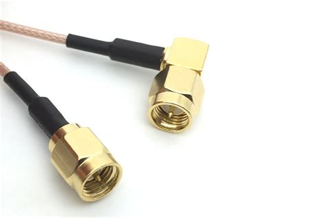 Custom Rf Cable Sma Male To Sma Male Right Angle Rg 178 Coax Cable