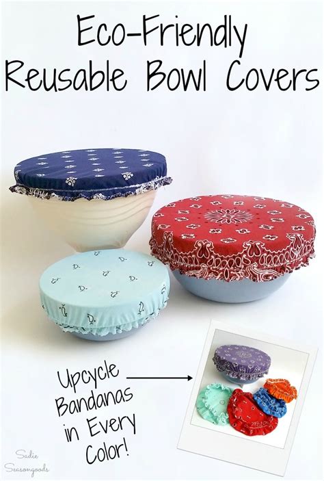 Reusable Bowl Covers From Bandanas Upcycled Crafts Sewing Projects