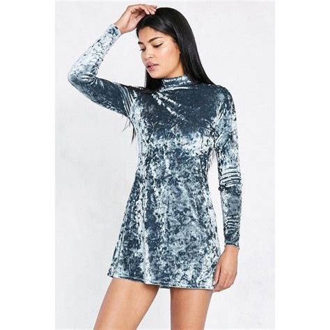 Kimchi Blue Crushed Velvet Mock Neck Mini Dress 35 Liked On Polyvore