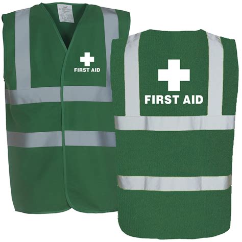 First Aid Hi Viz Green Vest