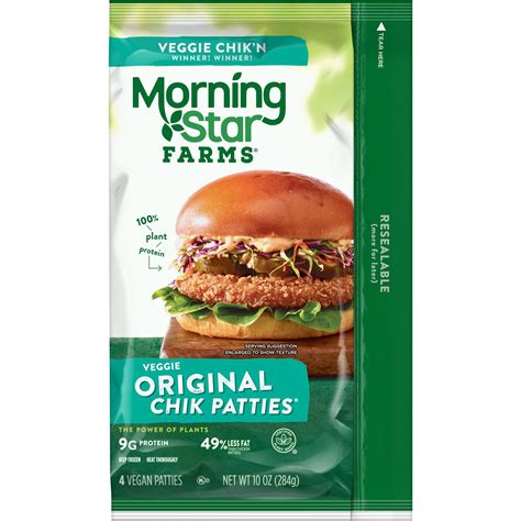 MorningStar Farms Meatless Chicken Patties Plant Based Protein Vegan