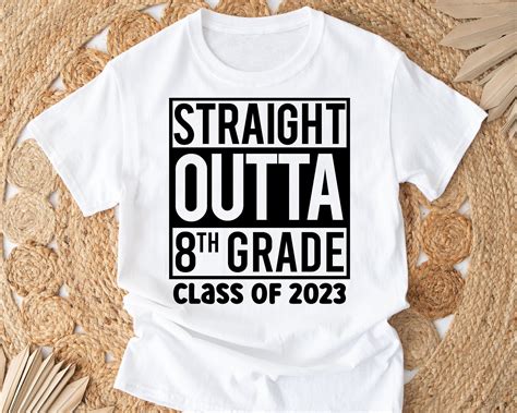 Straight Outta 8th Grade Svg 8th Grade Graduation Svg Last Etsy