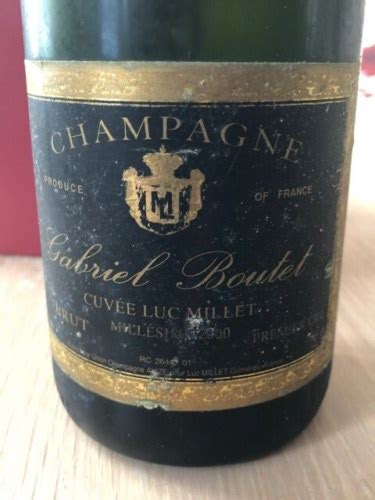 Gabriel Boutet Cuv E Luc Millet Mill Sime Brut Champagne Premier Cru