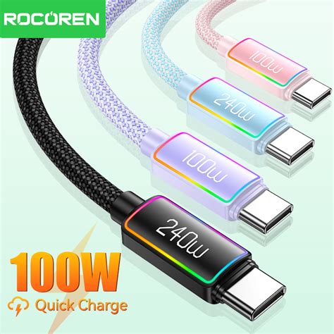 Rocoren W Usb C To Type C Camouflage Pd Fast Charging