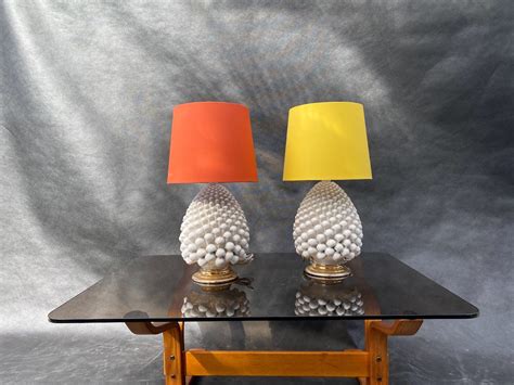 1980s Handmade Ceramic Pinecone Table Lamp Mid Century And Modern Furniture 1980s Handmade