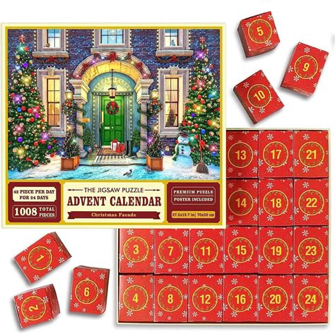 Advent Calendar 2023 Jigsaw Puzzle 1008Pcs 24 Days Christmas Jigsaw