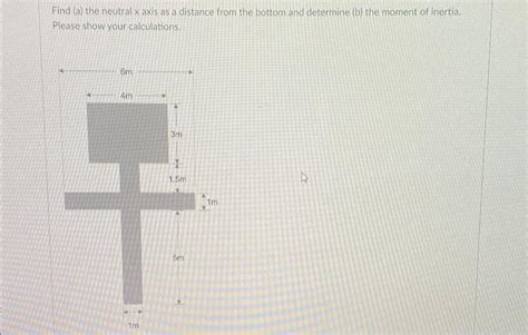 Solved Find (a) the neutral x axis as a distance from the | Chegg.com