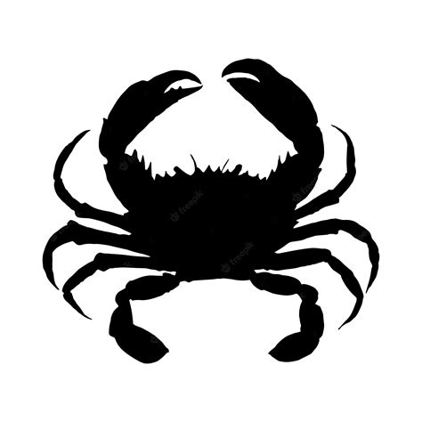 Premium Vector | Crab silhouette vector black color on white background