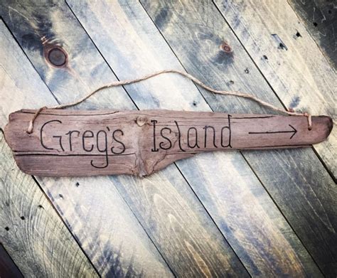 Personalized Driftwood Sign With Custom Text Destination Tree