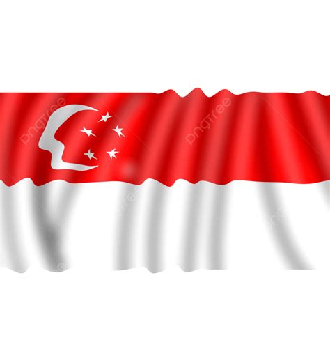 Descargue La Plantilla De La Bandera Voladora De Singapur Png Modelo