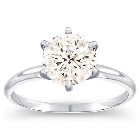 1 Carat Natural Round Diamond Solitaire Ring - The Jewelry Exchange | Direct Diamond Importer