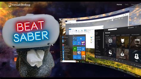 Beat Saber On Oculus Quest 2 With Virtual Desktop Youtube