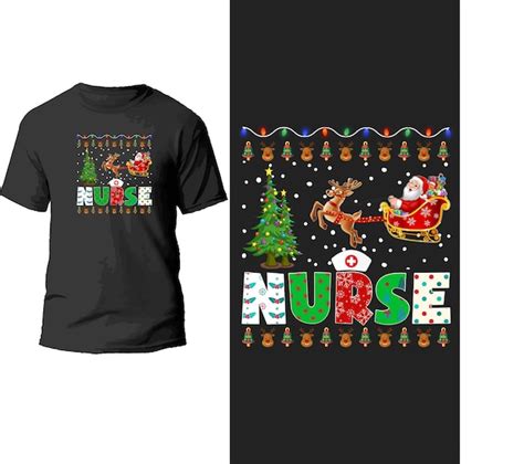 Premium Vector Nurse Christmas T Shirt Design