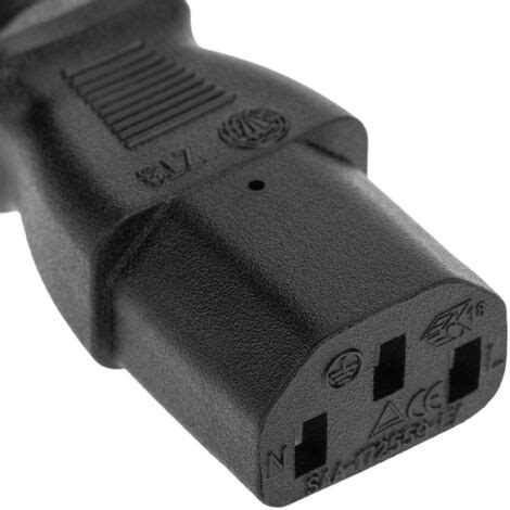 CableMarkt Cable alargador de alimentación IEC60320 de C13 hembra a