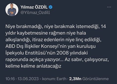 gdh on Twitter Yılmaz Özdilden Kemal Kılıçdaroğluna Niye