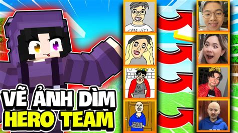 Noob Ruby thử Thách 24h VẼ ẢNH DÌM HERO TEAM Trong Minecraft