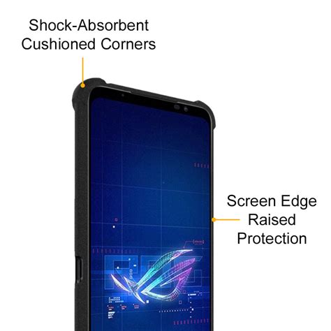 Imak Flexi Shock Sandy Feel Case For Asus ROG Phone 6 Black