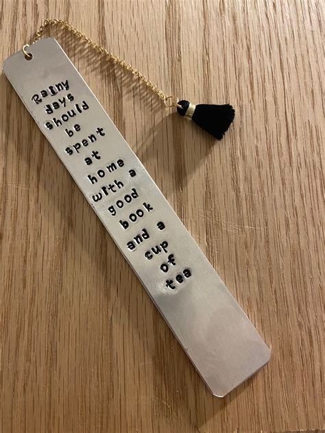 Handmade Metal Stamped Personalized Bookmark Etsy