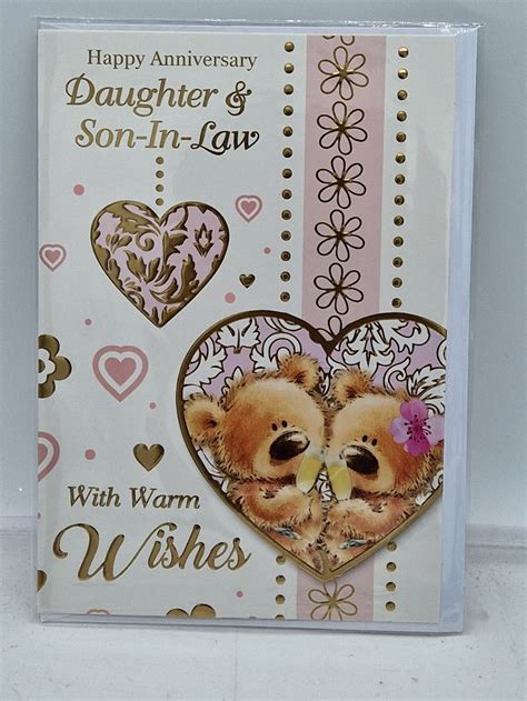 DAUGHTER And SON In LAW Wedding Anniversary Card Etsy In 2024