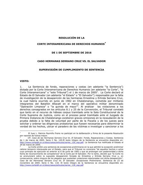 PDF RESOLUCIÓN DE LA CORTE INTERAMERICANA DE DERECHOS 2016 10 27