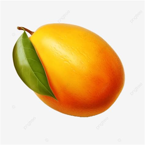 A Hyper Realistic Mango Fruit On White Background Intricate Details