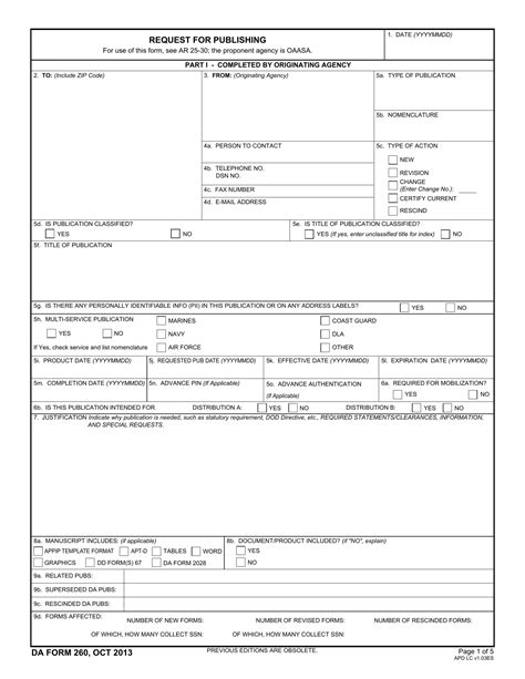 Da Form 260 ≡ Fill Out Printable Pdf Forms Online