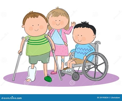 Group Of Sick Kids Pediatrics Vector Illustration | CartoonDealer.com ...