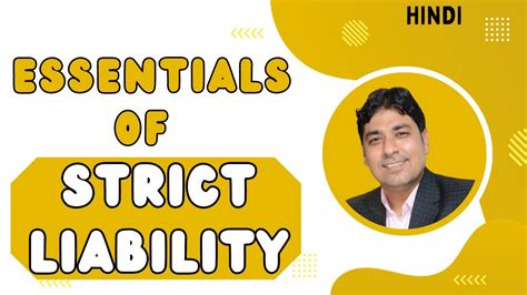 Essentials Of Strict Liability In Hindi Tort Of Strict Liability Part