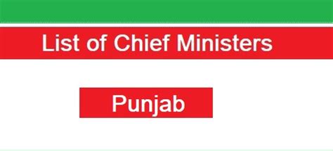 List of Chief Ministers of Punjab (1947-2023): First Female CM of ...