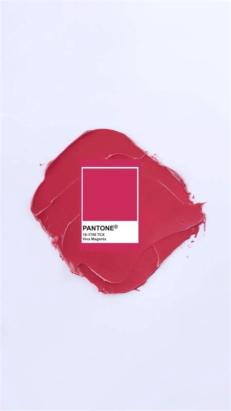 A Red Lipstick Smudge With The Word Pantonee Written In White On It