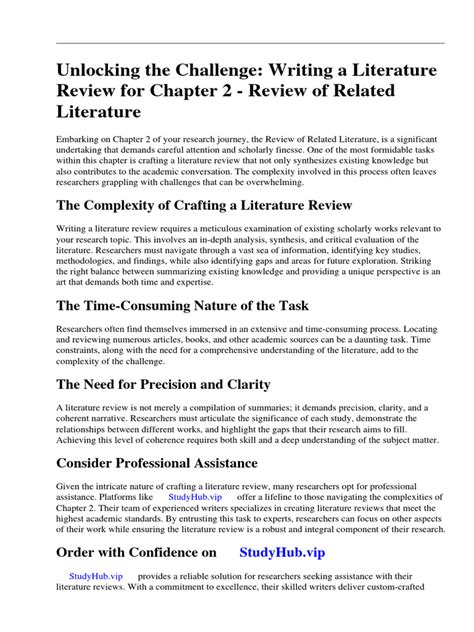 Introduction To Chapter 2 Review Of Related Literature Download Free