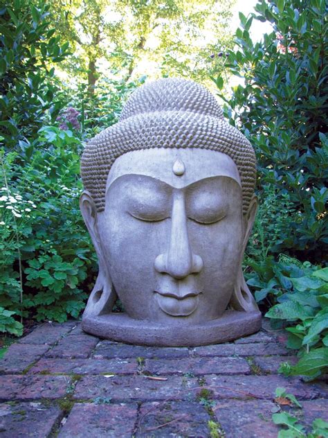 Grand Buddha Head Stone Garden Statue