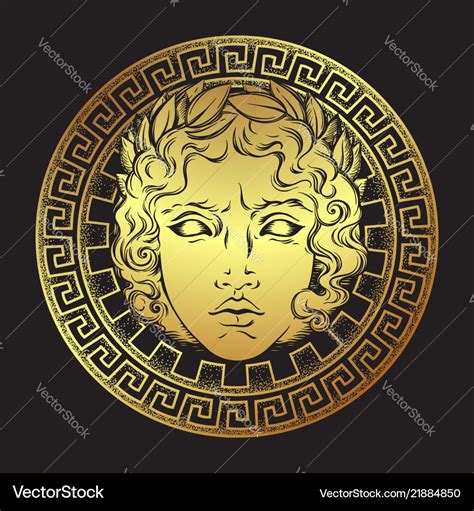 Greek and roman god apollo helios Royalty Free Vector Image