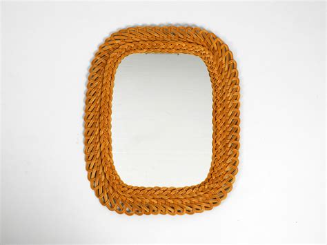 Wicker Framed Wall Mirror 1960s For Sale At Pamono