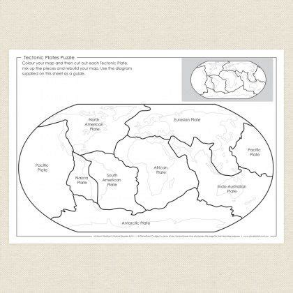 Tectonic Plate Map Worksheet