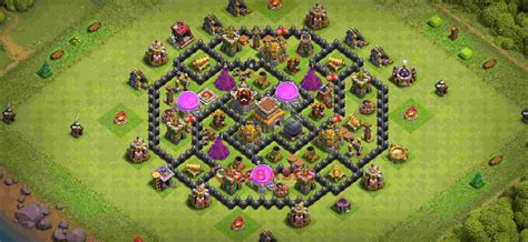 Clash Of Clans Level 8 Town Hall Trophy Base