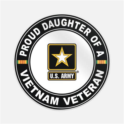 US Army Proud Daughter Of A Vietnam Veteran Sticker Vinyl Car Bumper