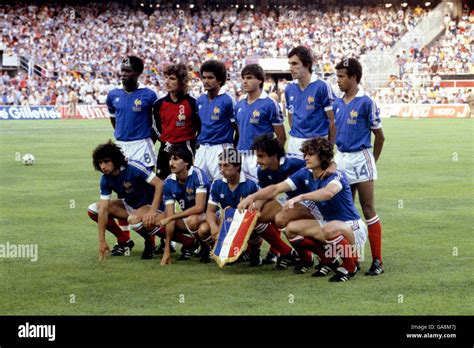 Soccer World Cup Spain 82 Semi Final West Germany V France Stock