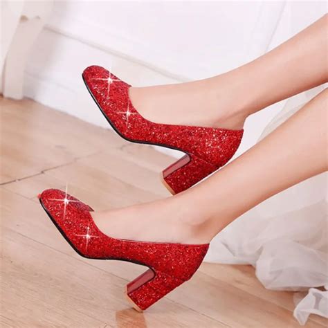 Fashion Glitter Women High Heels Comfortable Party Shoes Women Pumps