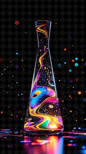 Lava Lamp Explosion With Blobs Swirls And Psychedelic Patter PNG Neon